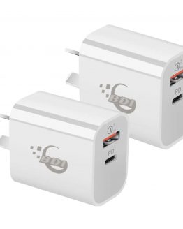 BDI 18W PD Quick Charger AU plug with USB and Type C Port  SDC-18WACB -2pack